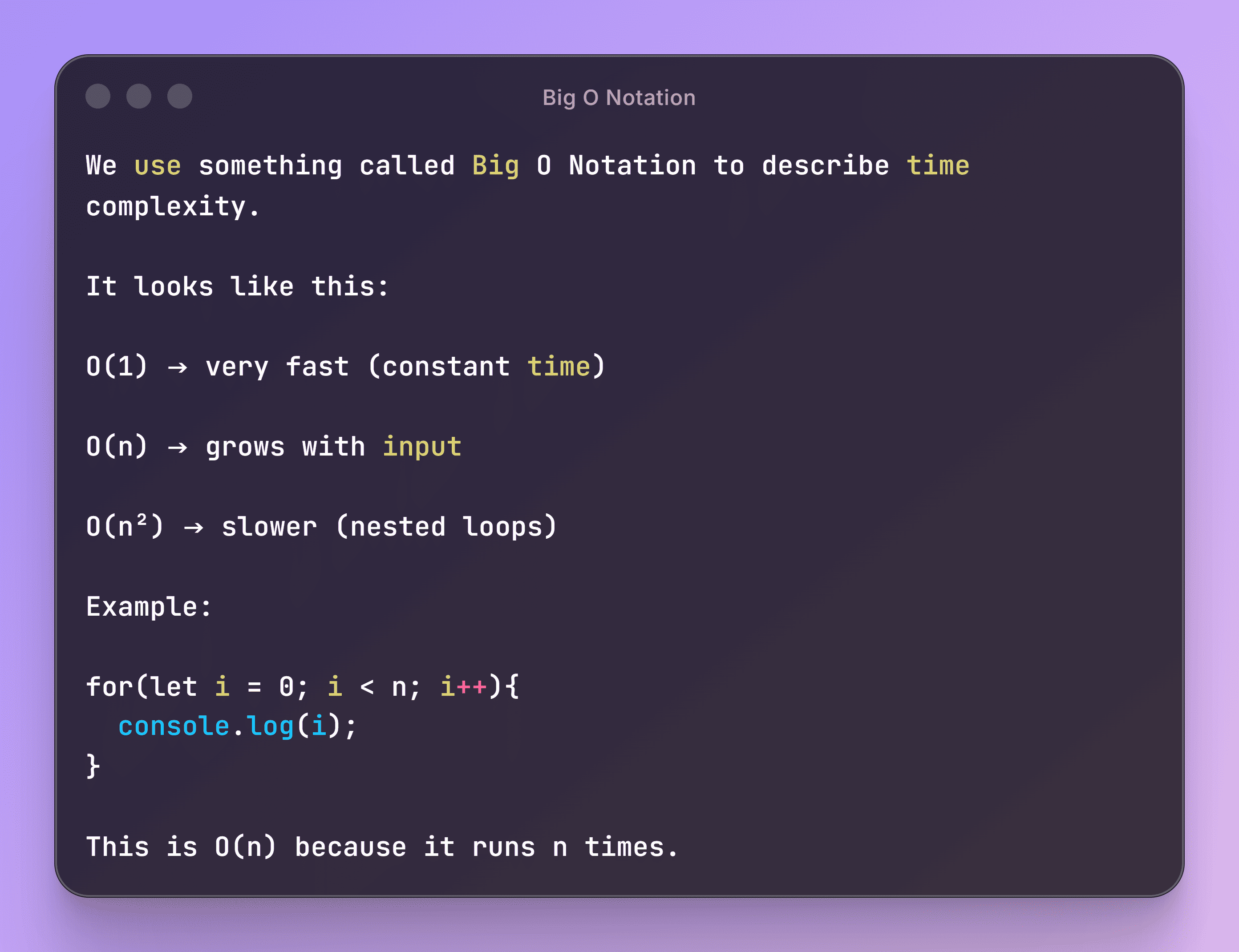 Time Complexity & Big O